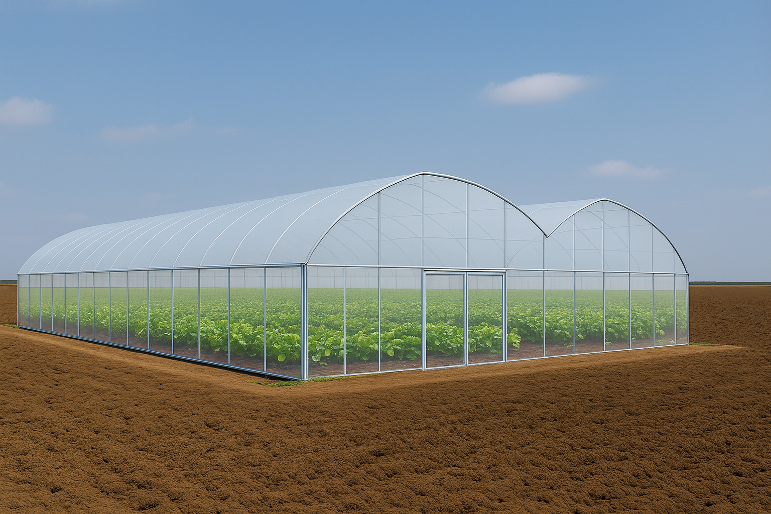 Serre multi-chapelle 500 m²